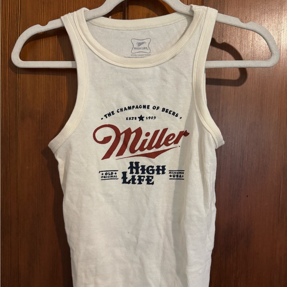 Miller High Life White Tank Top